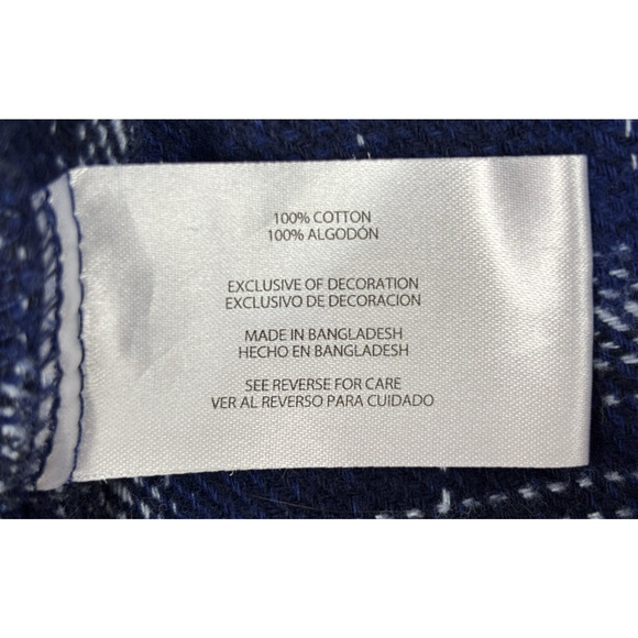 Woolrich Woolen Mills Heavyweight Plaid Flannel Shirt Shacket Mens XL Blue - Picture 11 of 14